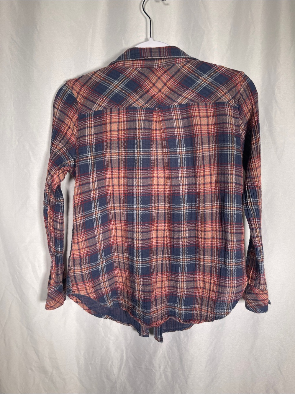 RAILS WOMENS BUTTON DOWN FLANNEL SHIRT BLUE PINK XS - Picture 7 of 7